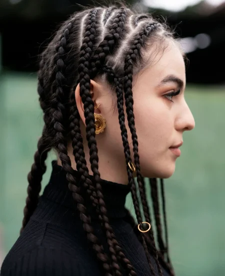 Girl with braids